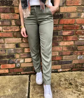 Khaki Tencel Trousers Seconds