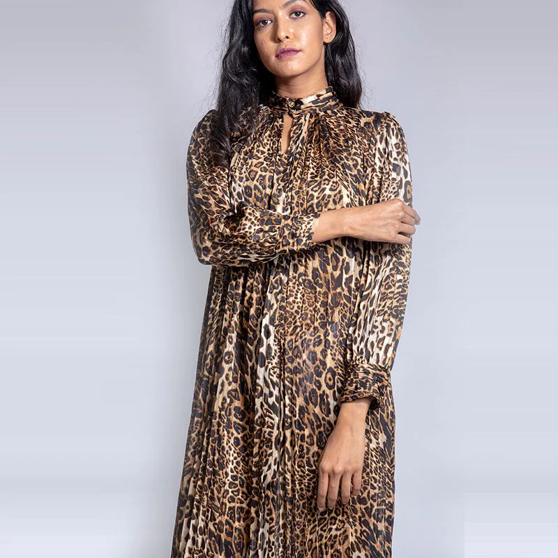 Leopard Printed Maxi Dress