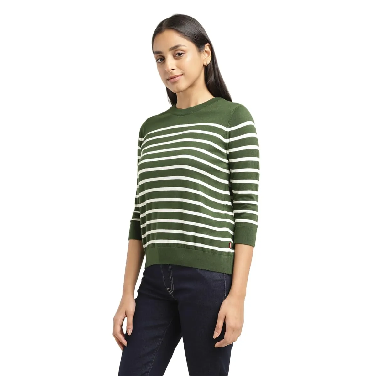 Levi's Women's Cotton Blend Modern Sweater (A7861-0000_Green