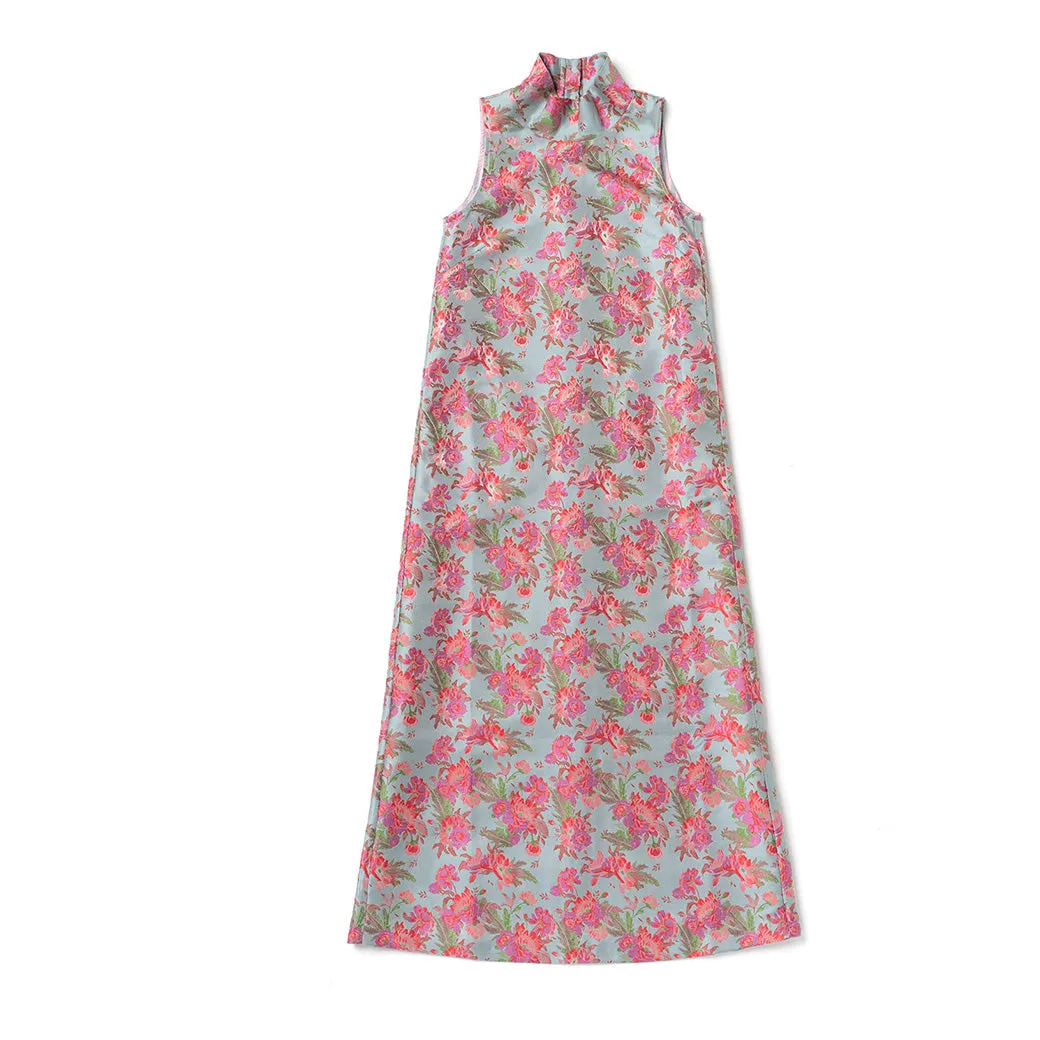 Maxi Mod Dress - Rosy Brocade