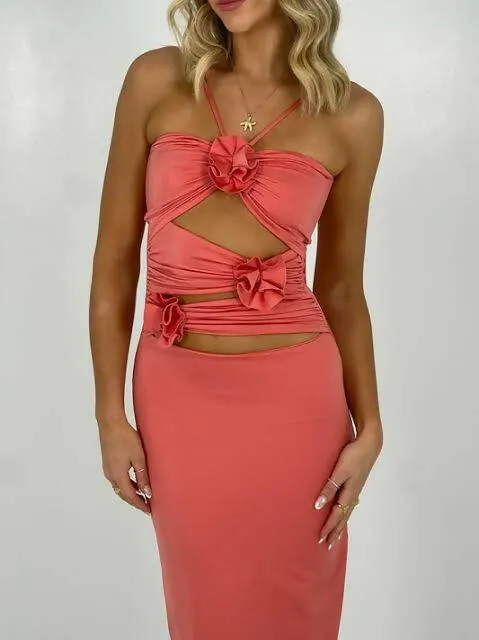 Maygel Coronel Veranera Maxi Dress in Fabia Pink