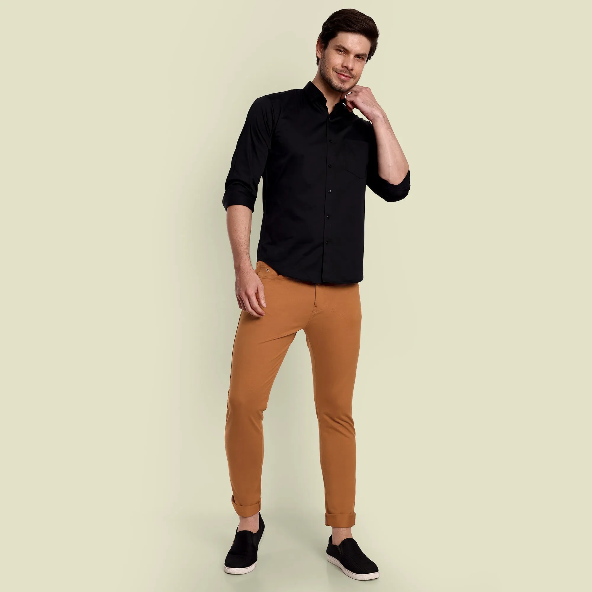 Men Tobacco Casual Pant