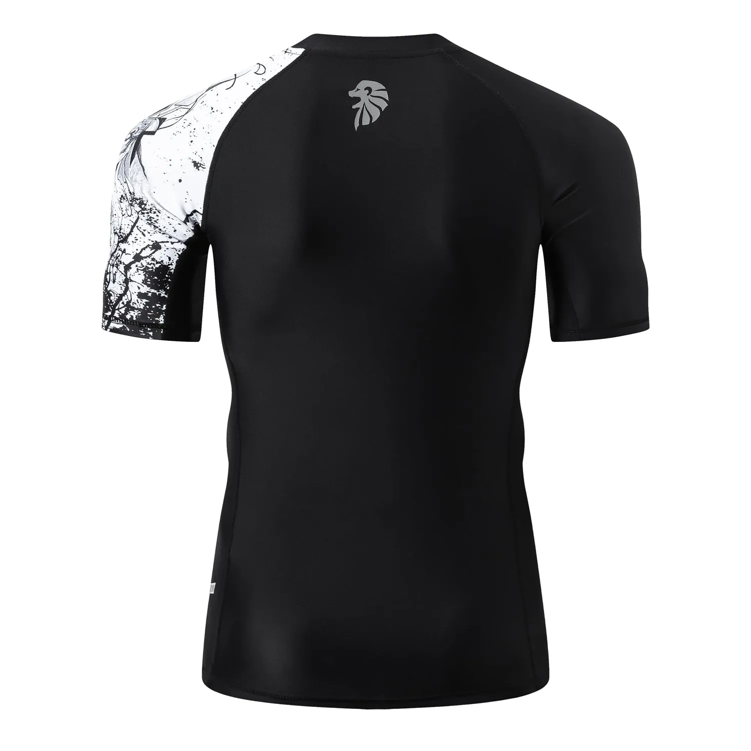 Men's Splice UV Sun Protection UPF 50  Skins Rash Guard Short Sleeves