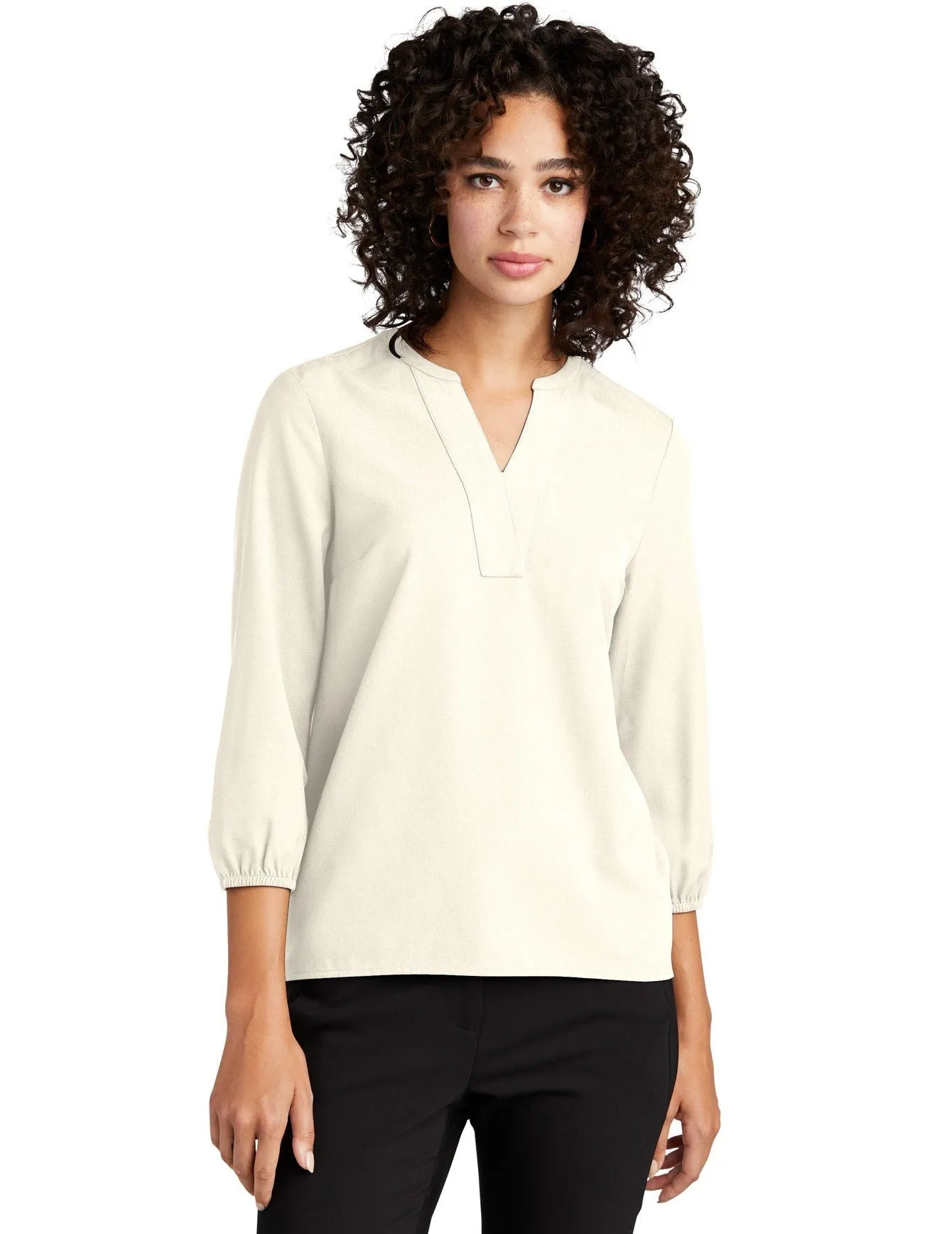 Mercer Mettle Ladies Stretch Crepe 3/4-Sleeve Blouse