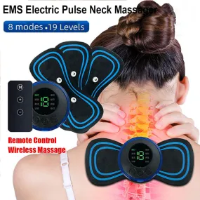 Micro Current Neck Massager Muscle Pain Relief Cervical Massage Stimulator