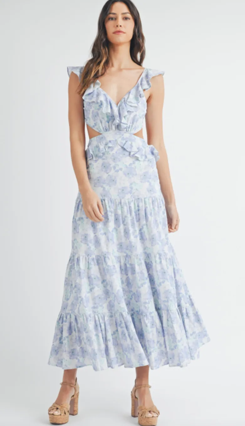 Millie Floral Cut Out Maxi Dress