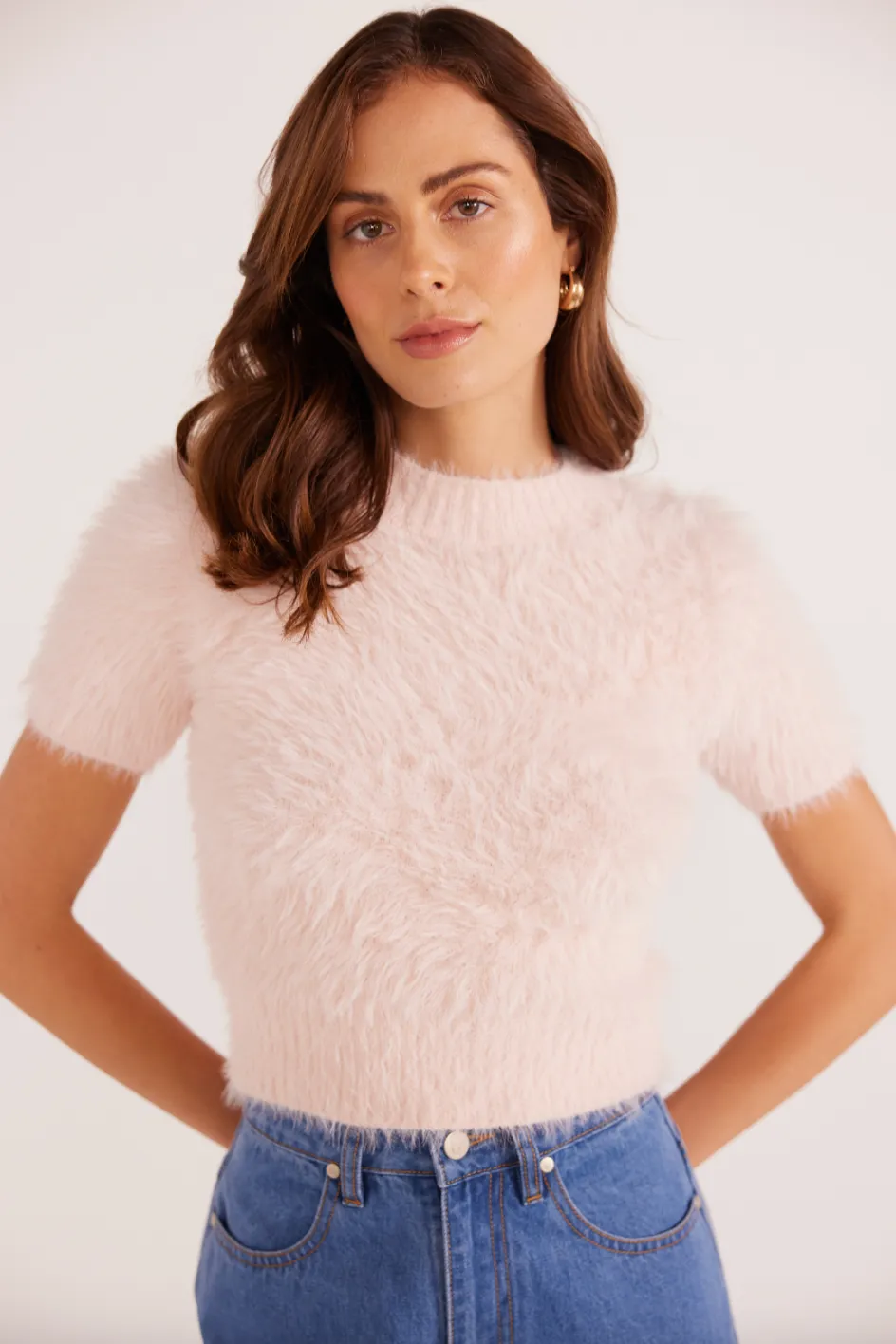 Millie Fluffy Knit Tee