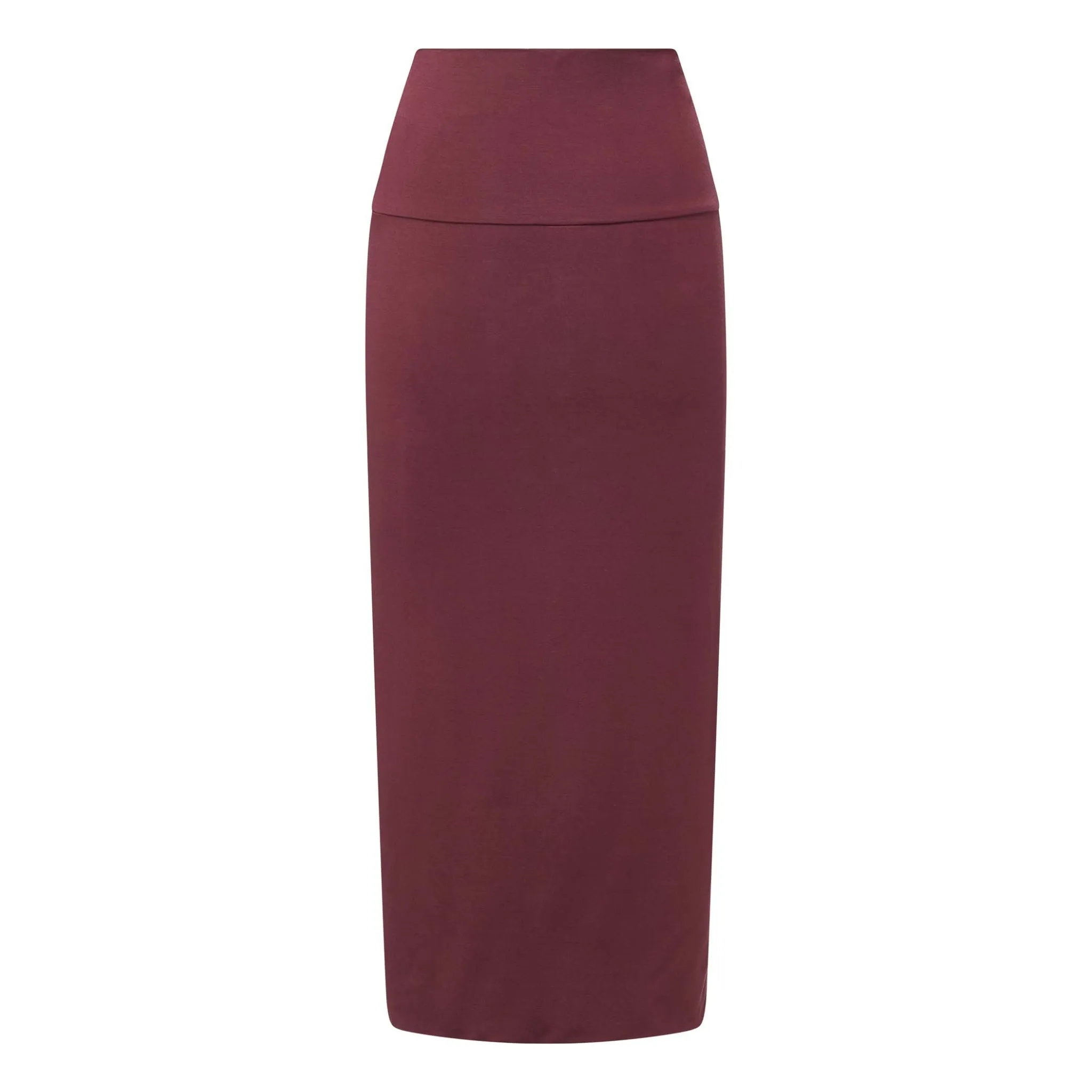 Modal Midi Slim Skirt Merlot