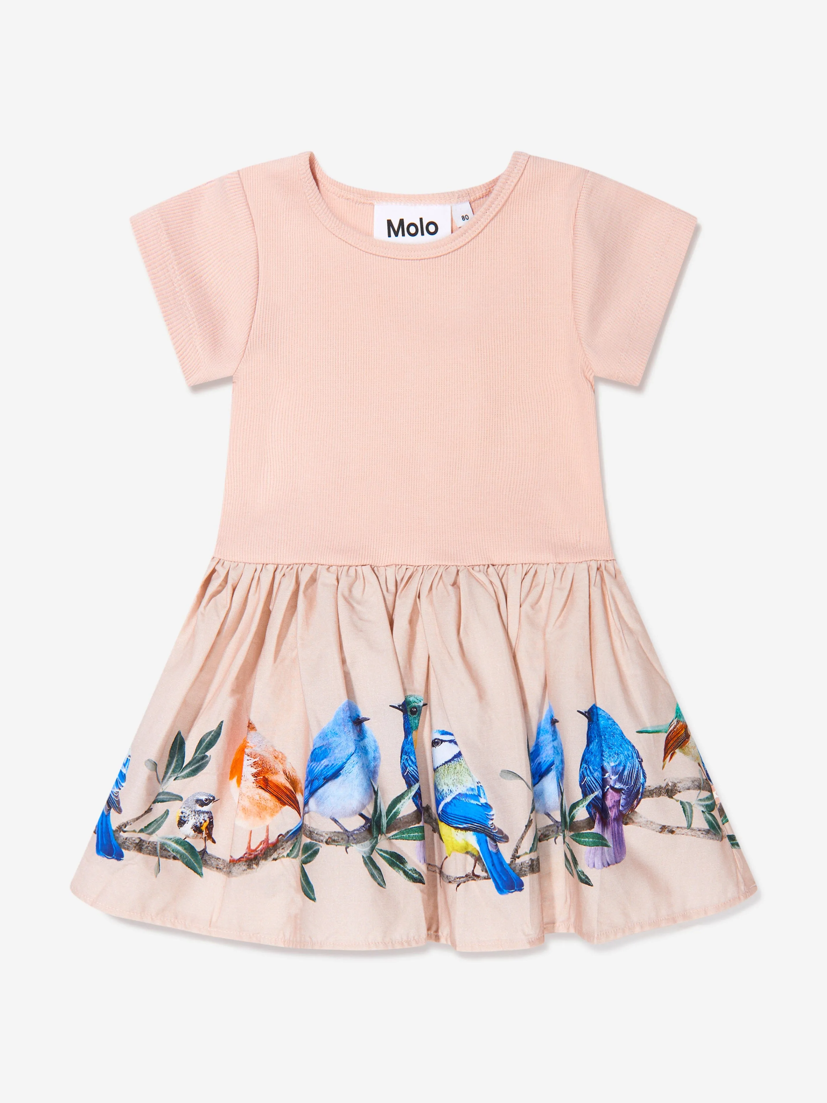 Molo Baby Girls Organic Cotton Bird Dress