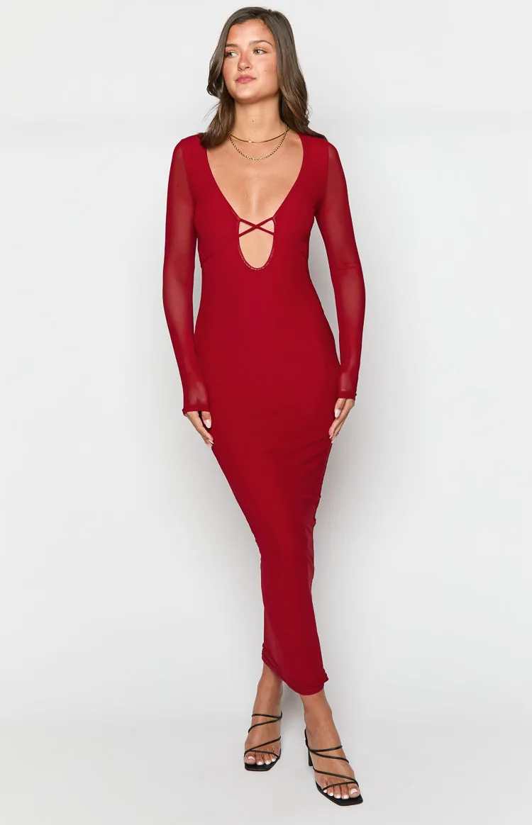 Monni Red Maxi Dress