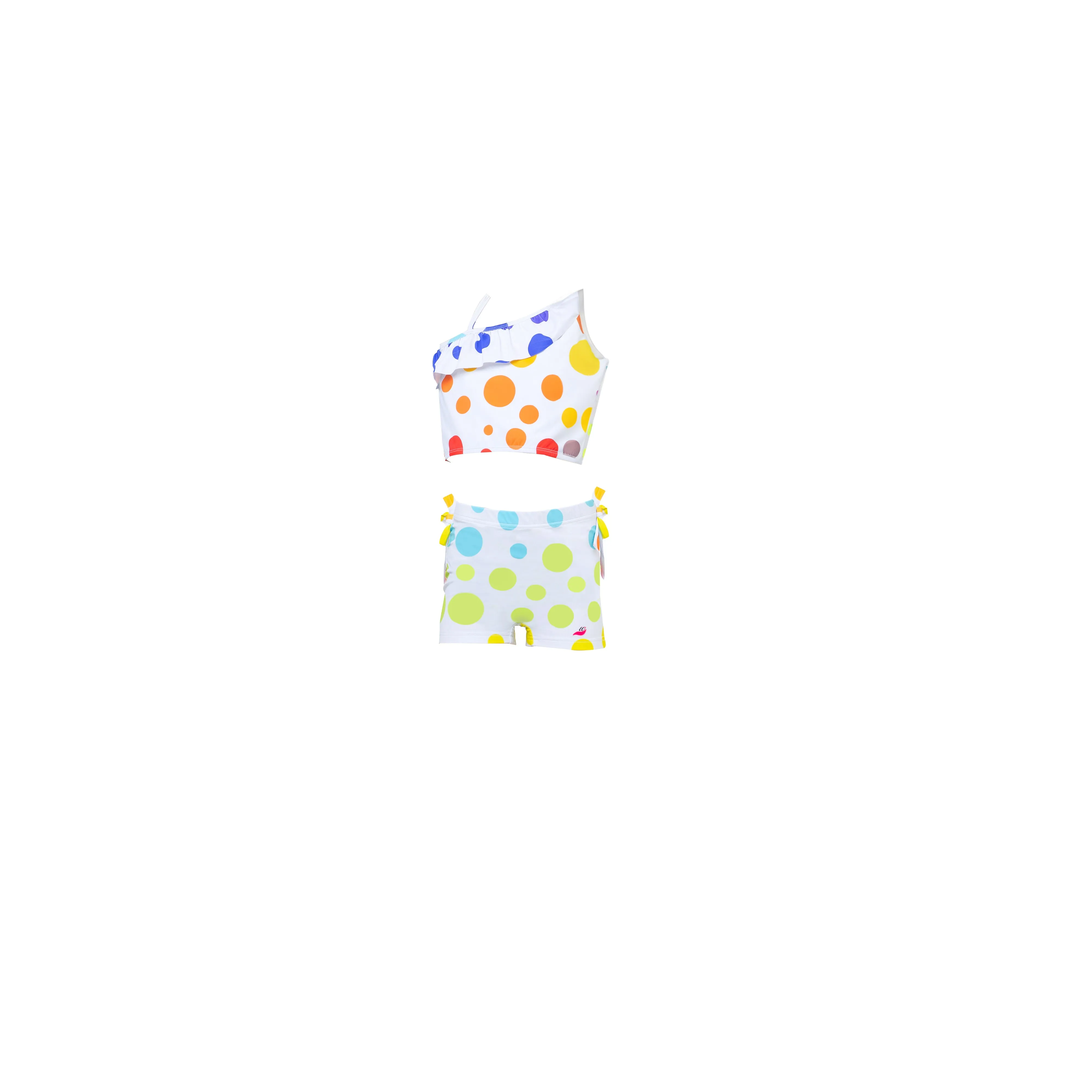 Multicolored Dots Waterfall Cove Tankini