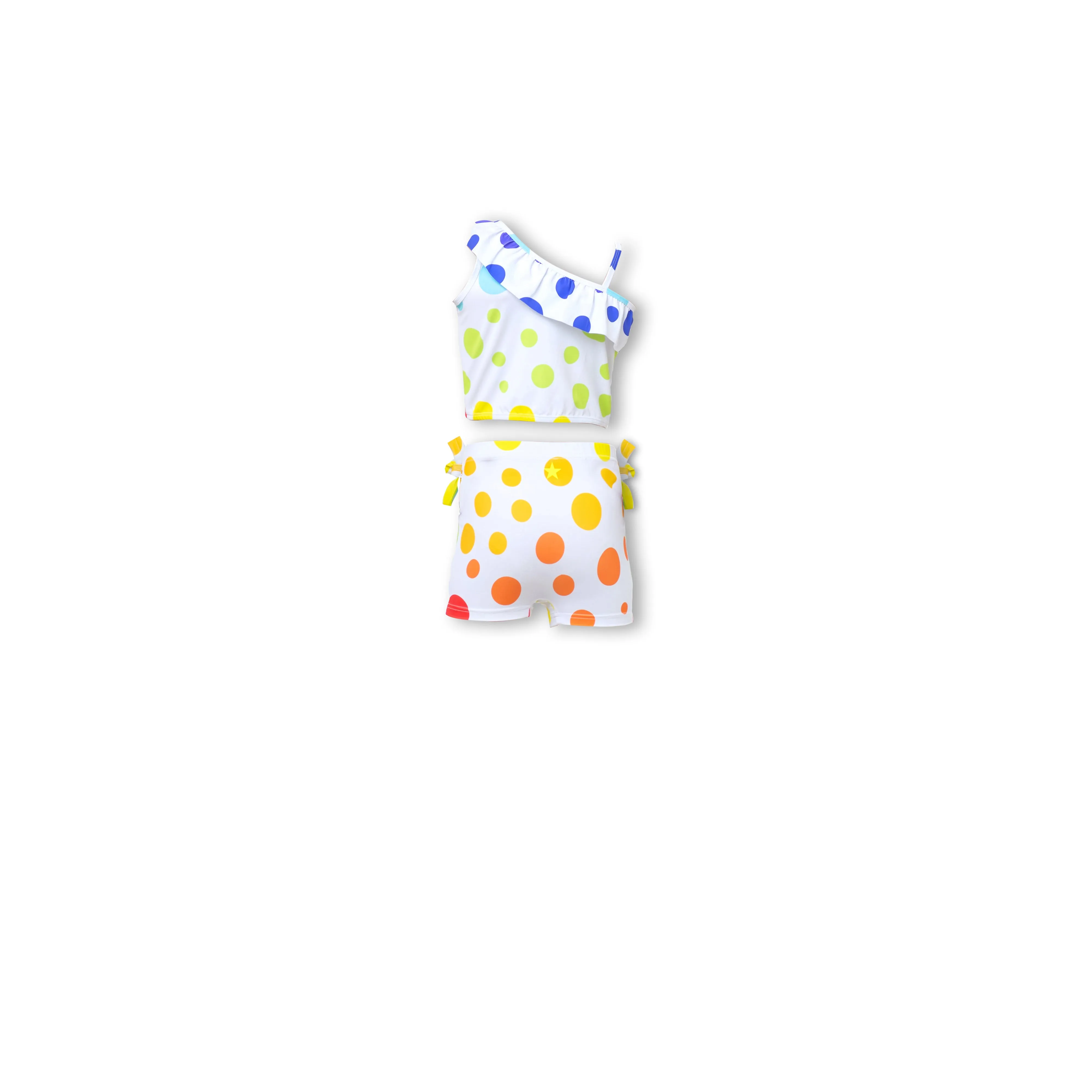 Multicolored Dots Waterfall Cove Tankini