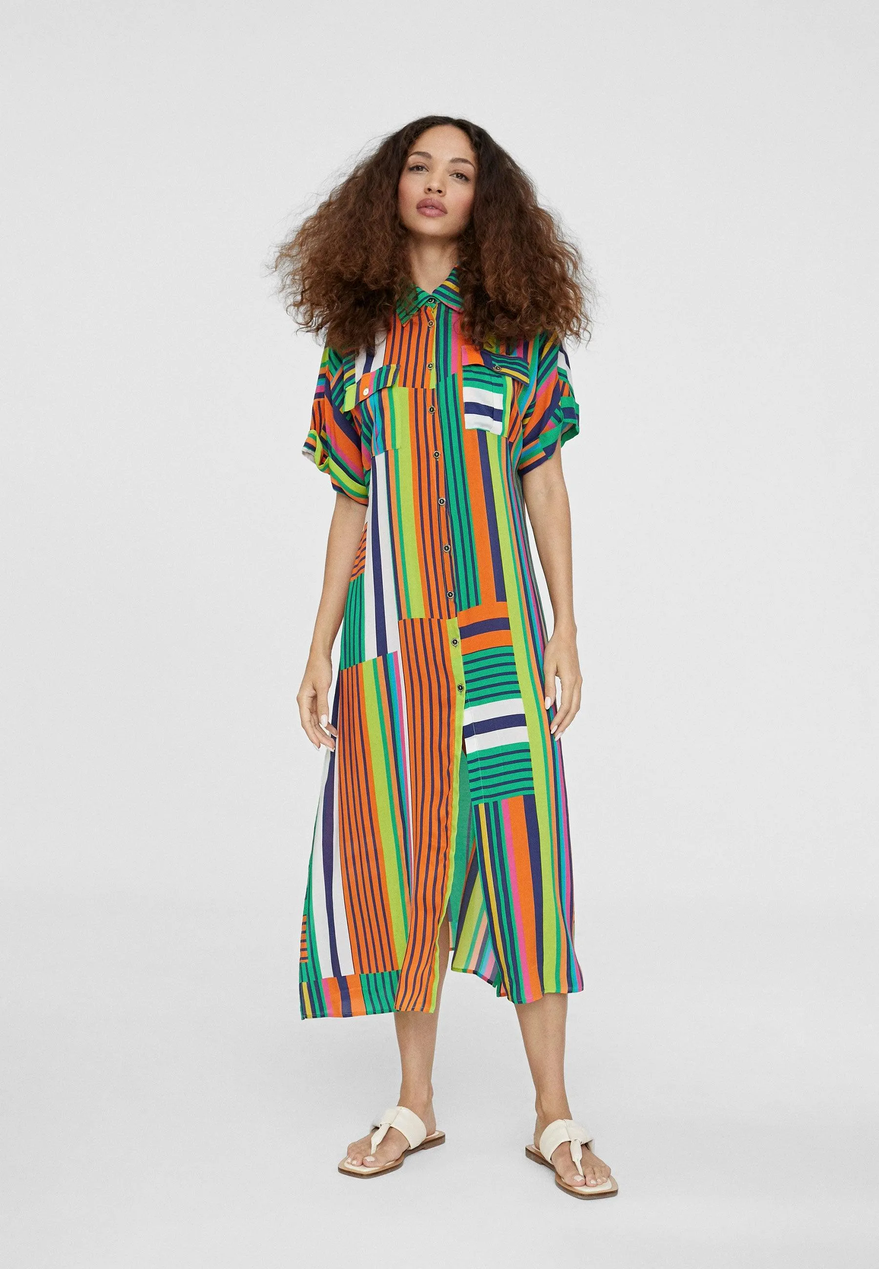 Multicoloured shirt dress