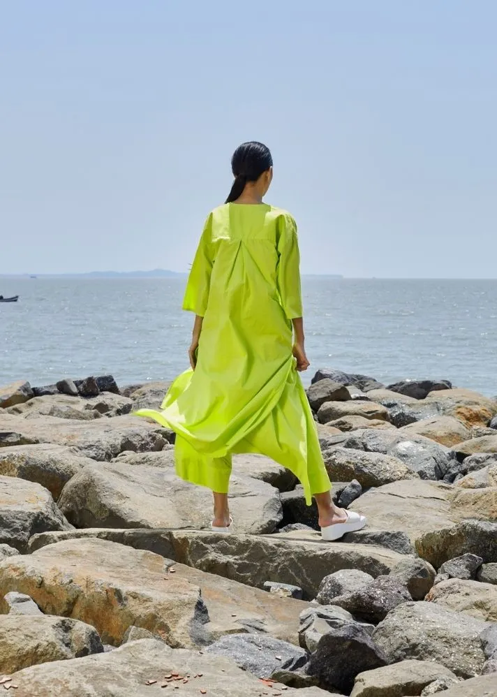 Neon Green Placket Tunic