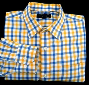 New- Banana Republic Check Dress/ Fashion Shirt- size M (15-15.5)