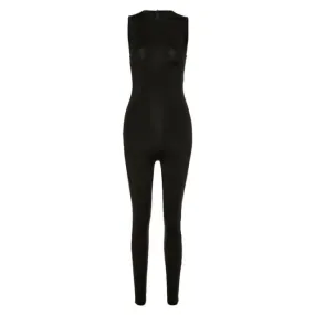 New Womens Full Neck Jumpsuit with Sleeveless Cut!