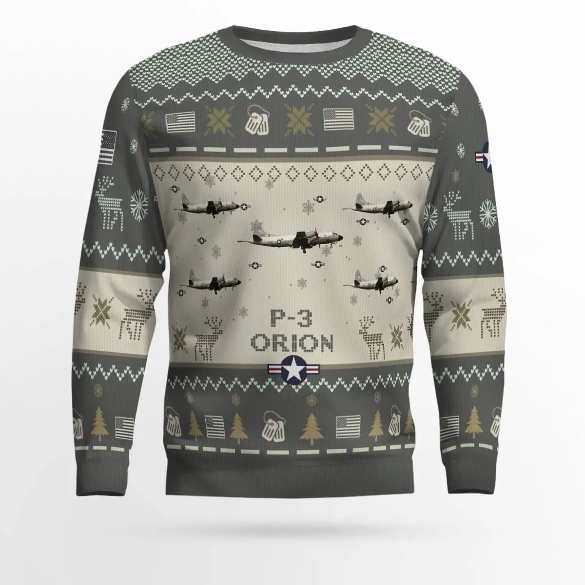 P-3 Orion P3 VP-17_Aircraft Ugly Sweater, Ugly Sweater Christmas Shirt for Men Dad Veteran