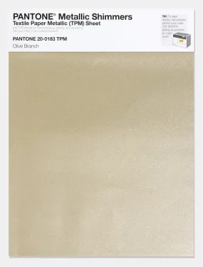 Pantone Metallic Shimmers Textile Paper Metallic Sheet 20-0183 Olive Branch