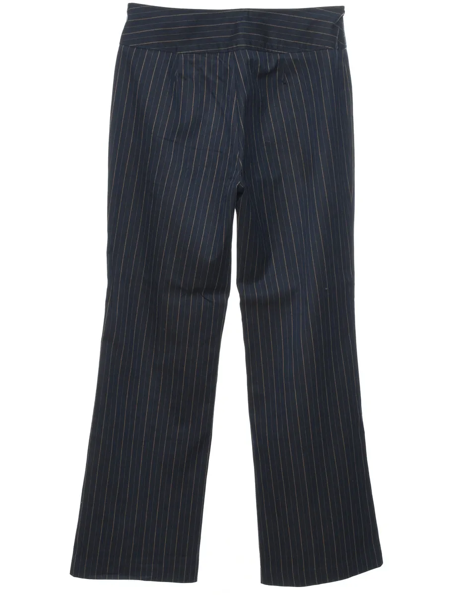 Pinstripes Navy Classic Trousers - W32 L31