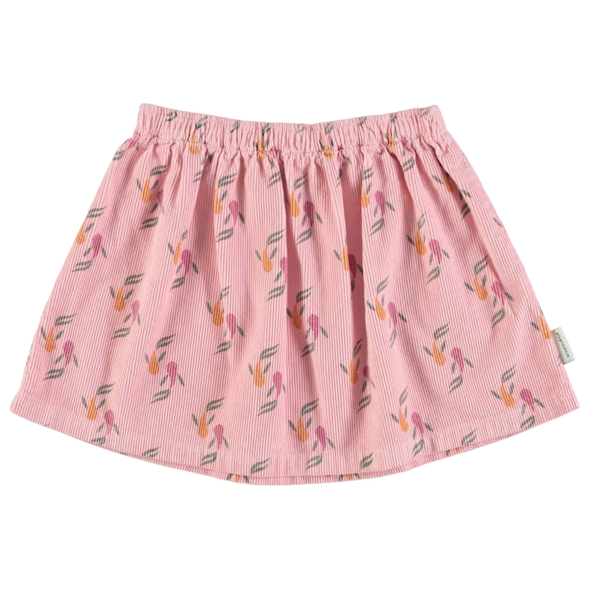 Piupiuchick Pink Corderoy Skirt-Pink w Fish - Short & Longer Length