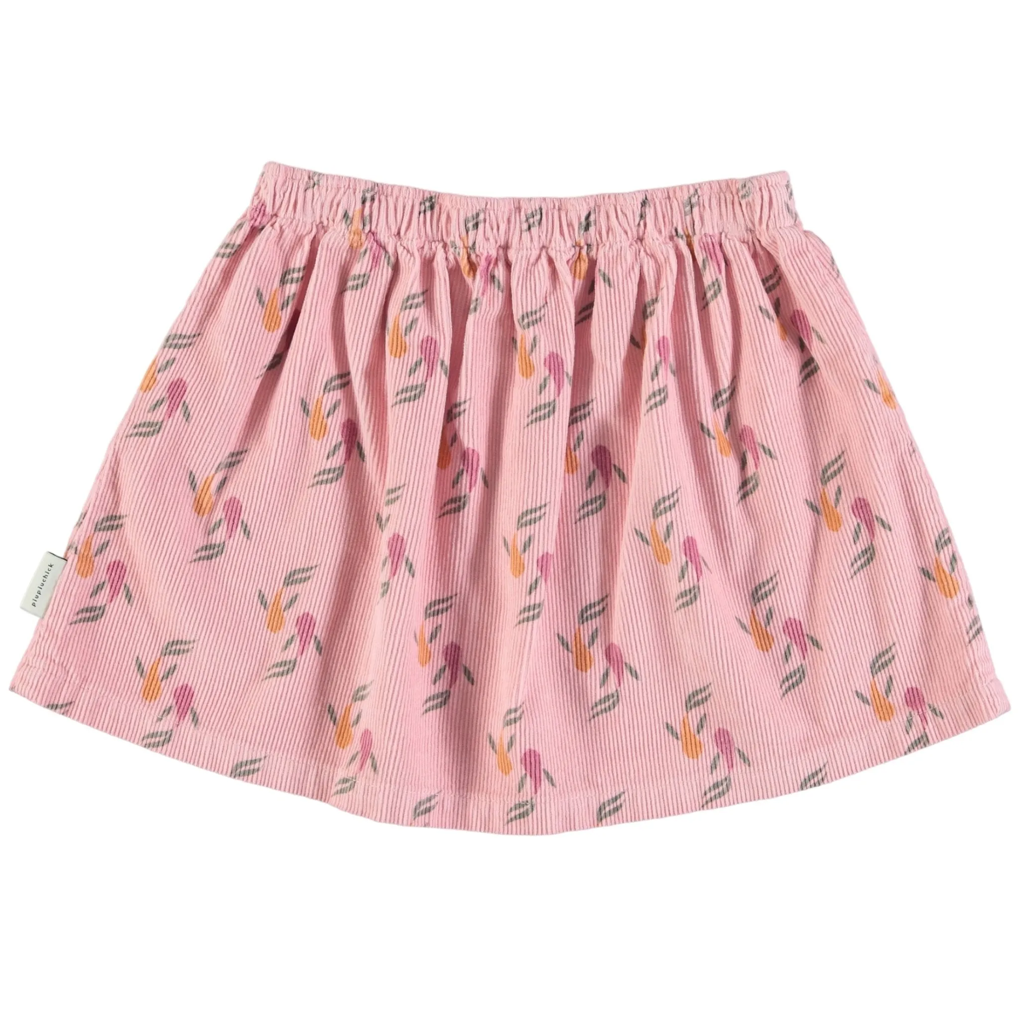 Piupiuchick Pink Corderoy Skirt-Pink w Fish - Short & Longer Length