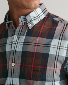 Poplin Shirt - Check - Rich Brown