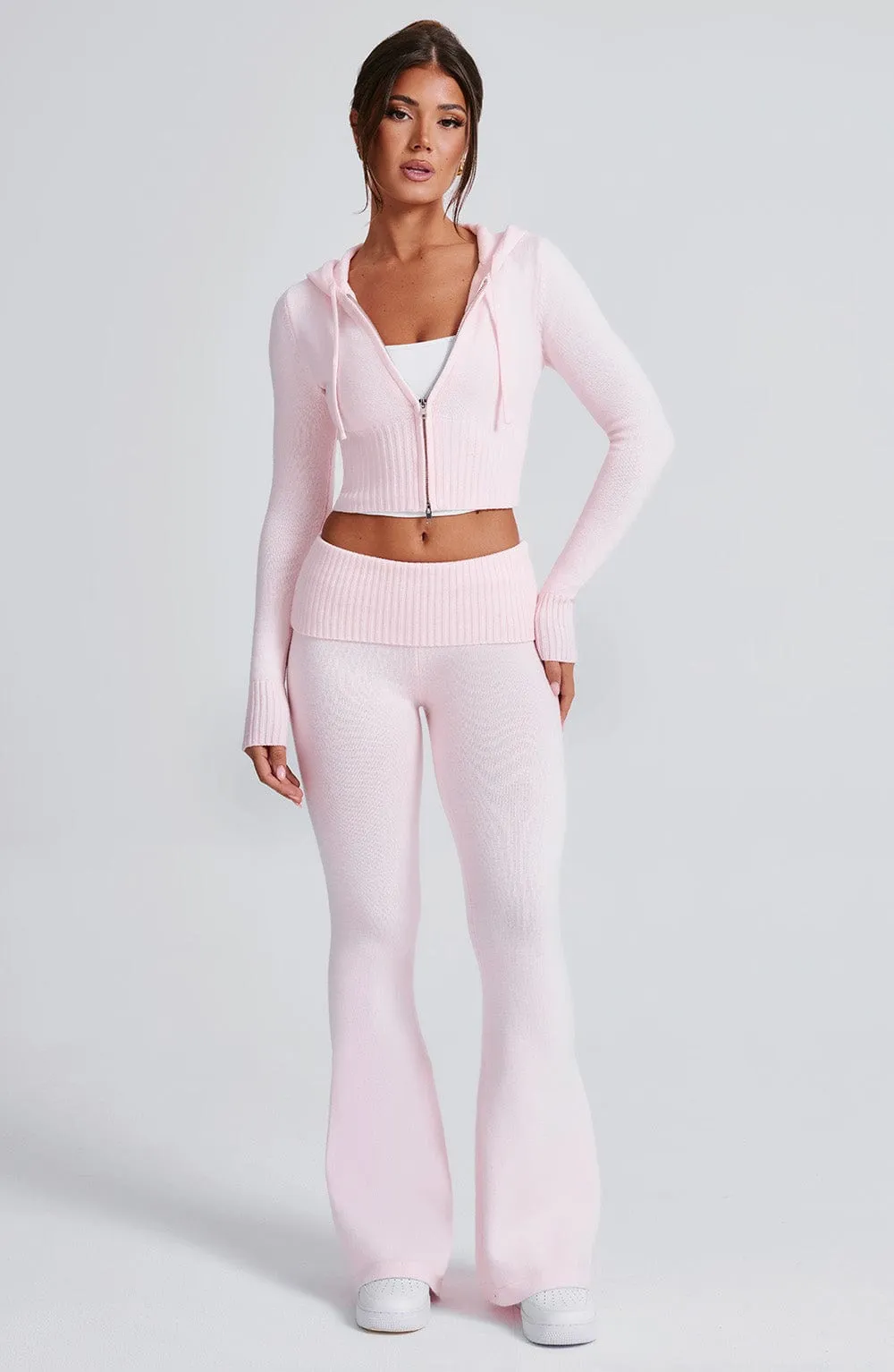 Portia Knit Hoodie - Pink