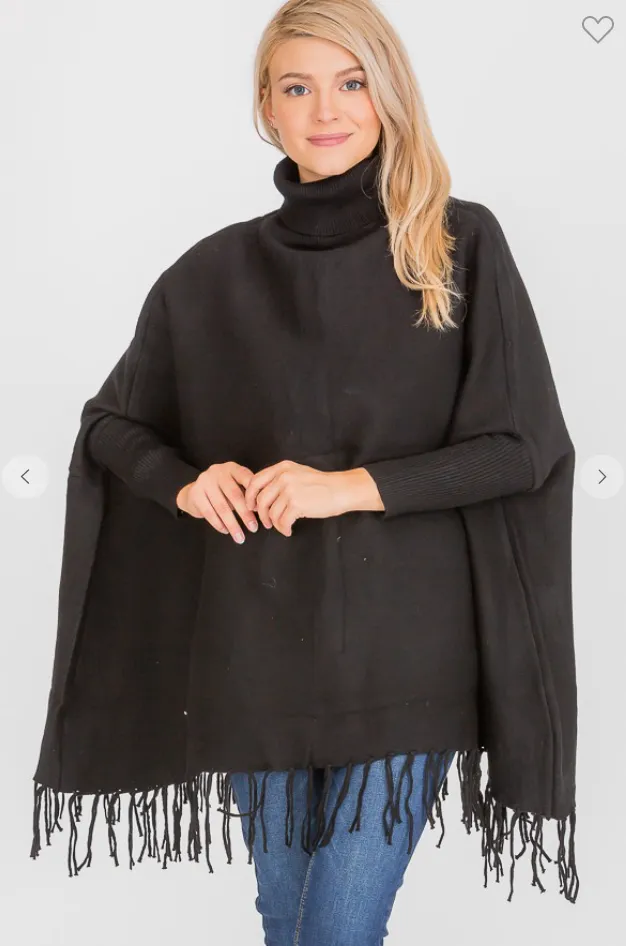 Premium 100% Viscose Cape Sweater - 3 Colors