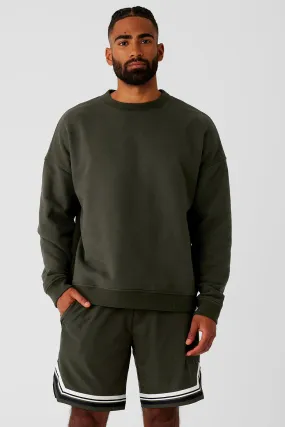 Renown Heavy Weight Crew Neck Pullover - Stealth Green