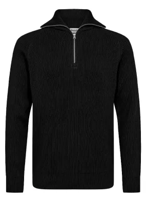 Resteröds Half-Zip Knit Pullover Black