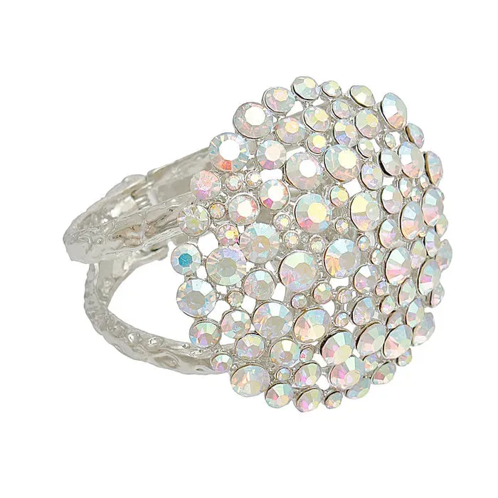 Rhinestone Dome Cluster Cuff