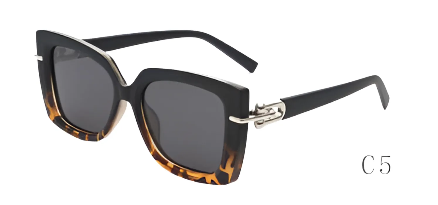 Rianova Leke Polarized Animal Print Ombre Sunglasses - 19026 ( Black/ leopard )