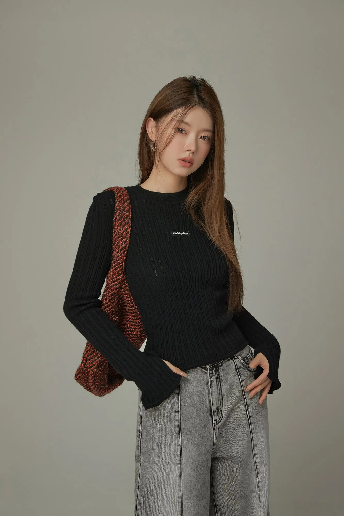 Ribbed Basic Knit Top