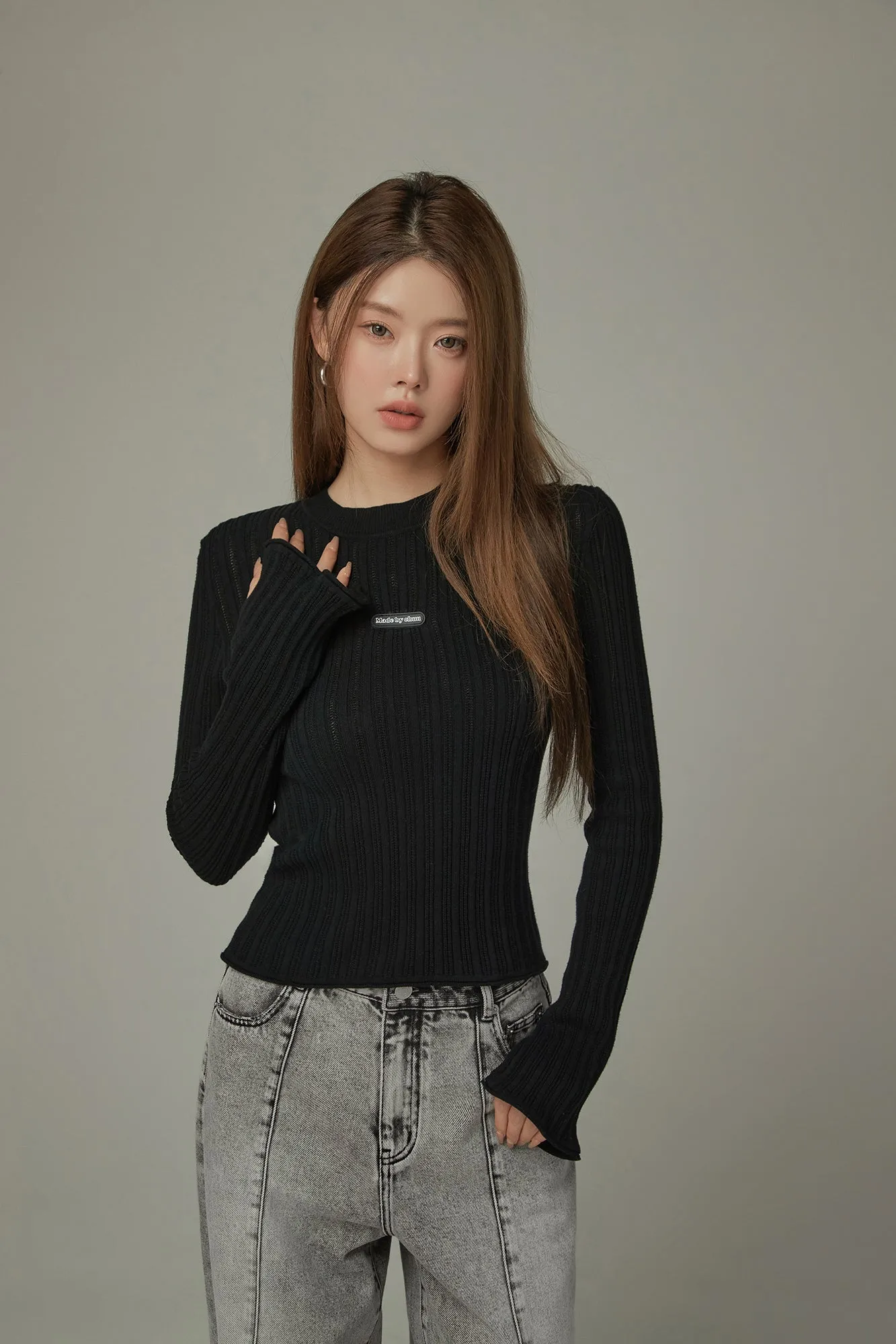 Ribbed Basic Knit Top