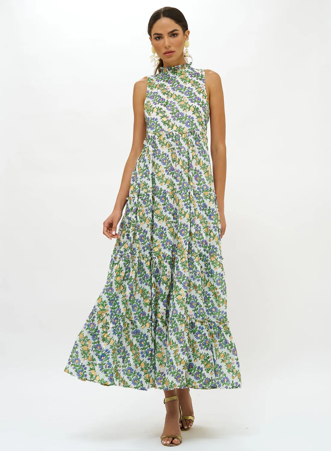 Ruffle Tiered Maxi Dress - Lupina Peri