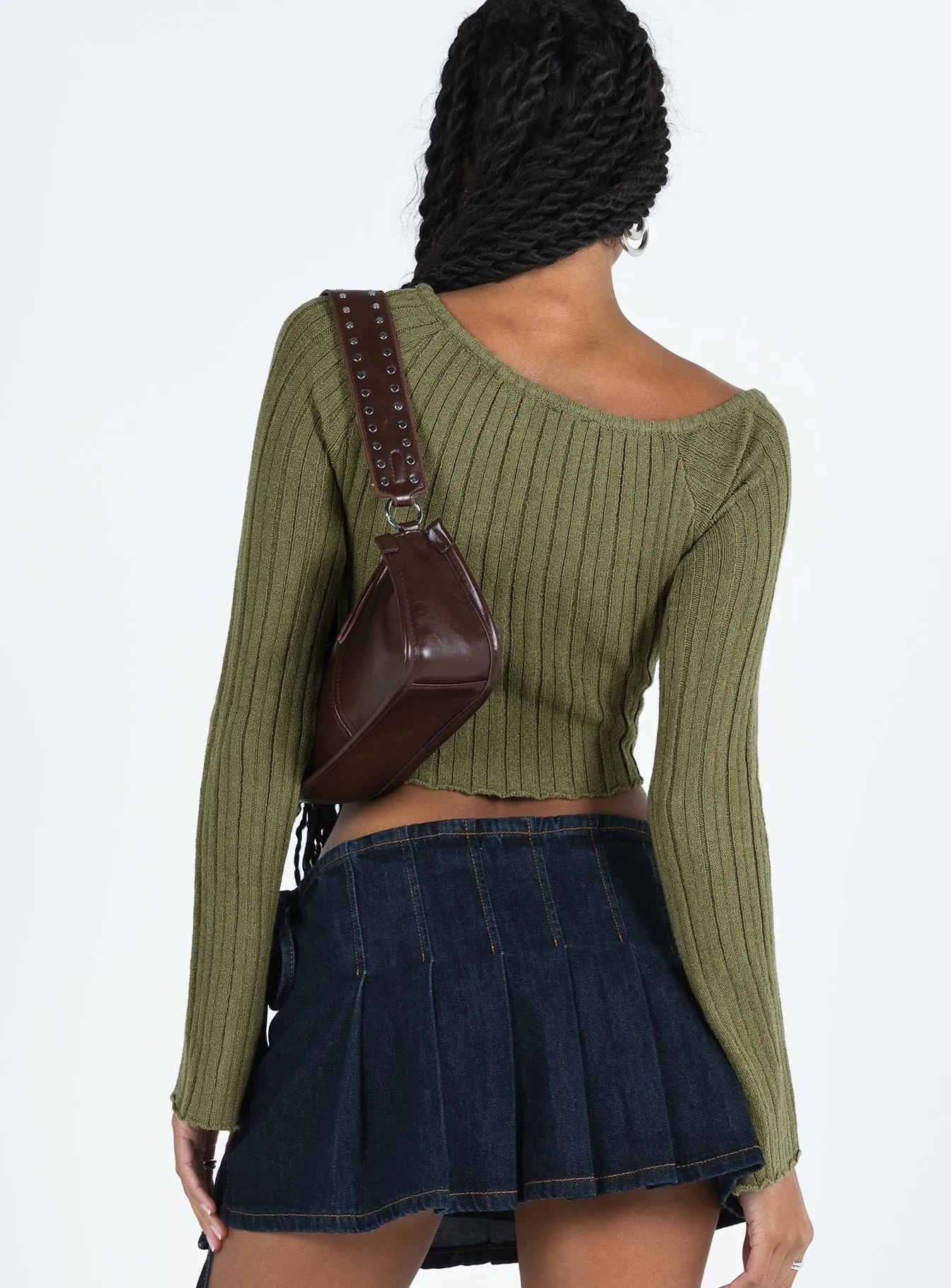 Santorini Knit Top Khaki