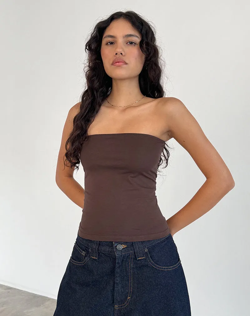 Shaelo Bandeau Top in Deep Mahogany