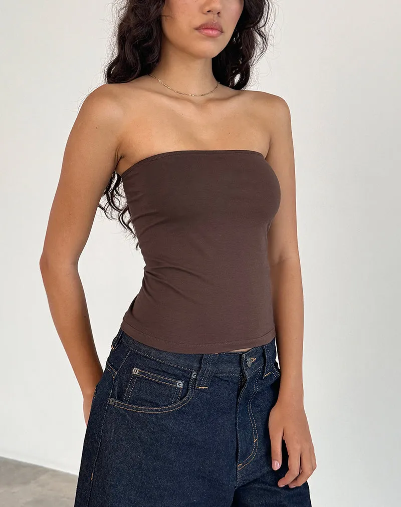 Shaelo Bandeau Top in Deep Mahogany