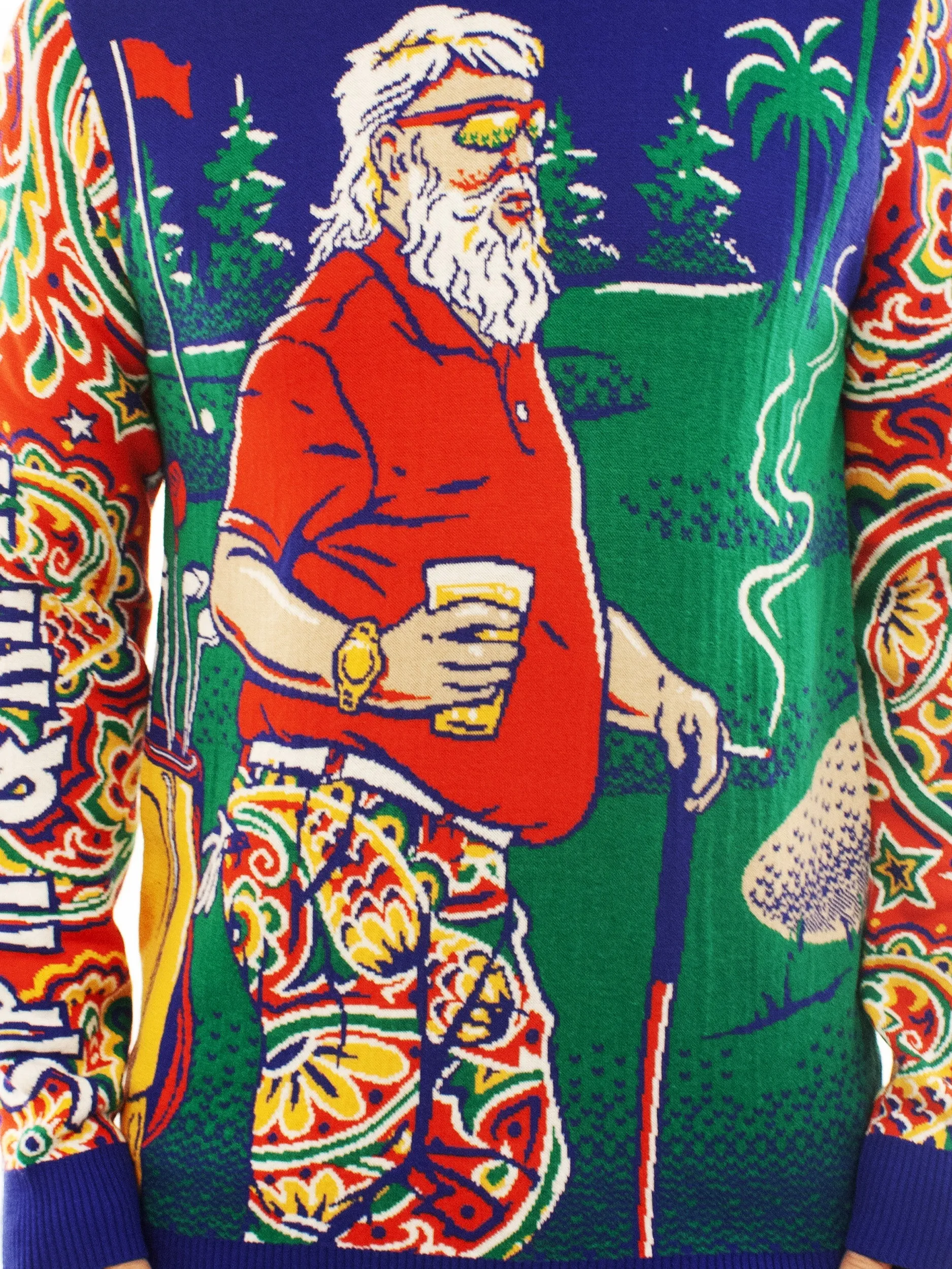 Sip It & Rip It Golf Santa | Ugly Christmas Sweater For Men & Women | Unisex Sizing