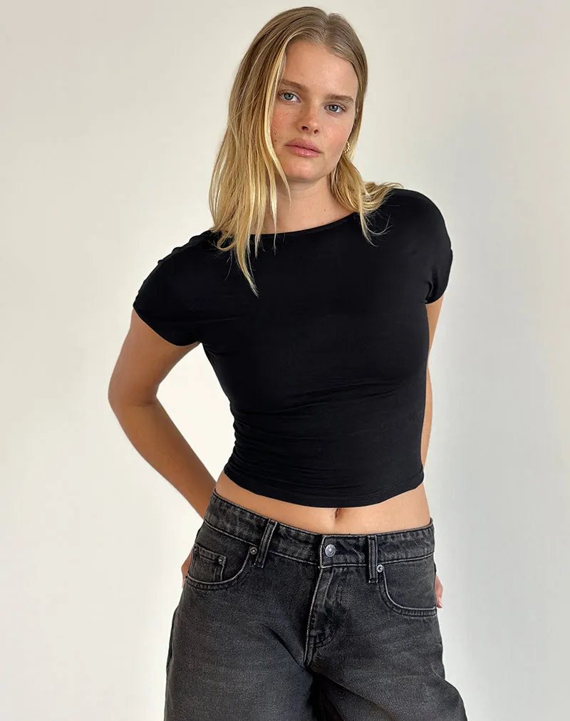 Sipang Tie Back Top in Black