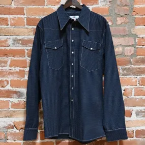 Sleeve Reaper Men's Shirt in Blue Pinstripe