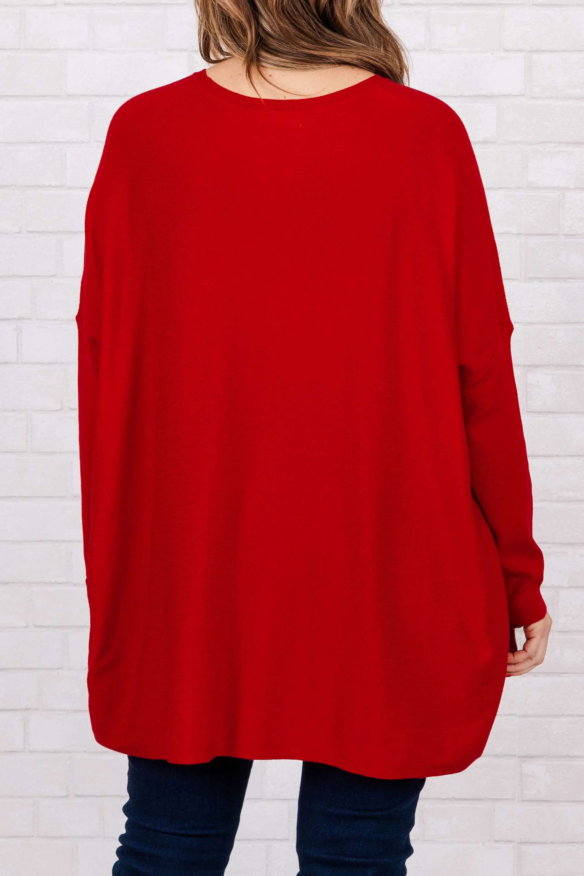 Snow Whispers Tunic, Red