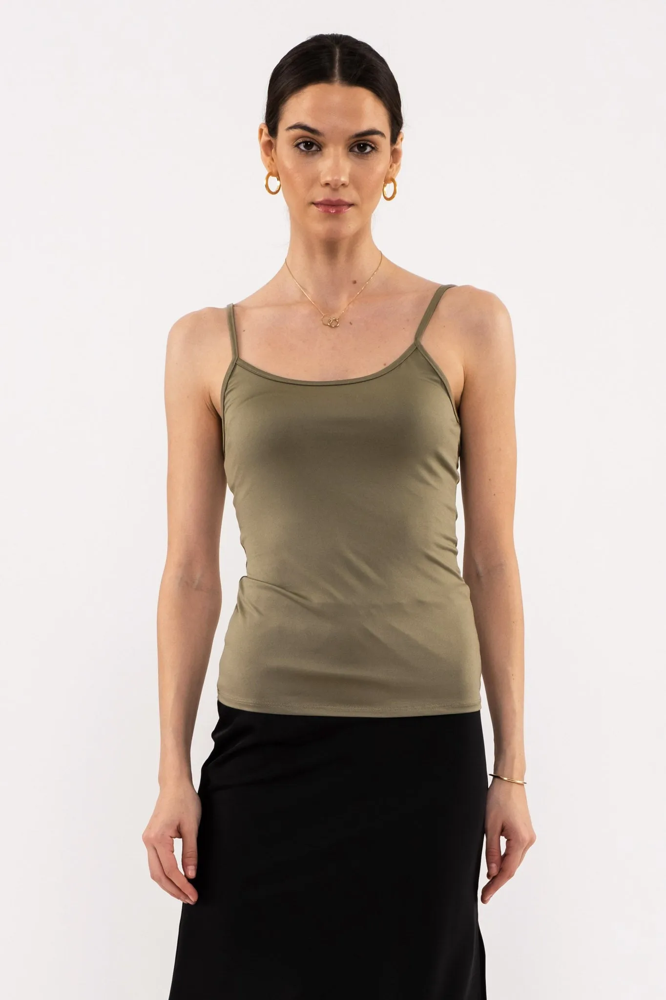 SOLID KNIT CAMI TANK TOP