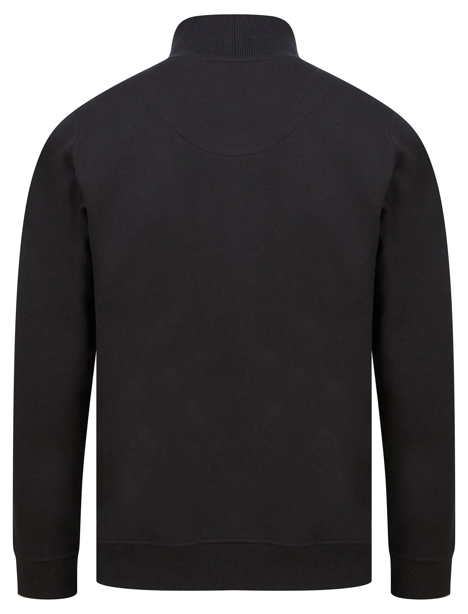 Solimba Quarter Zip Funnel Neck Pullover Sweat in Jet Black - Tokyo Laundry