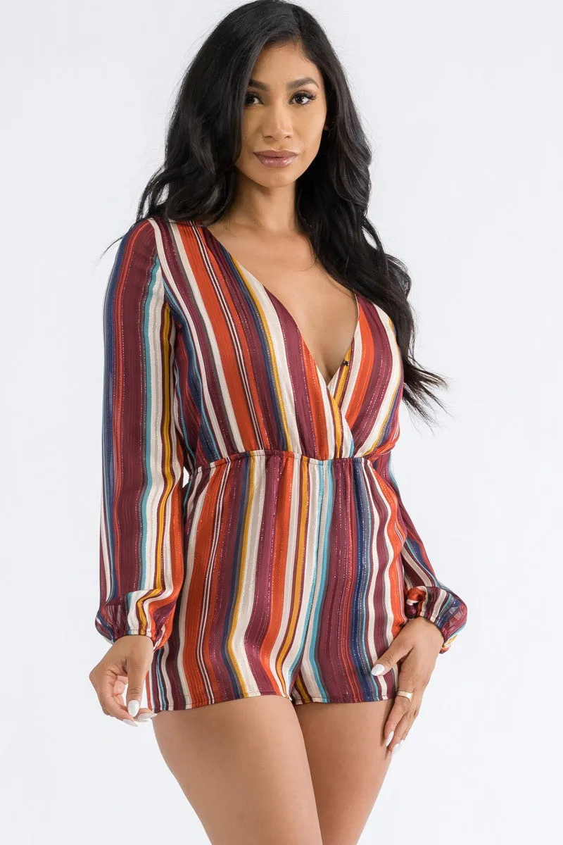 ST5002 - LONG SLEEVE LUREX ROMPER