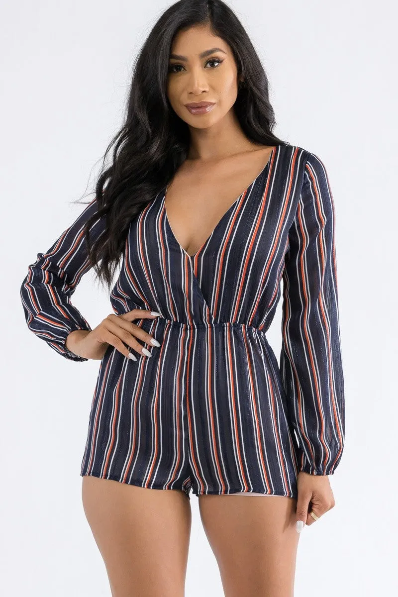 ST5002 - LONG SLEEVE LUREX ROMPER