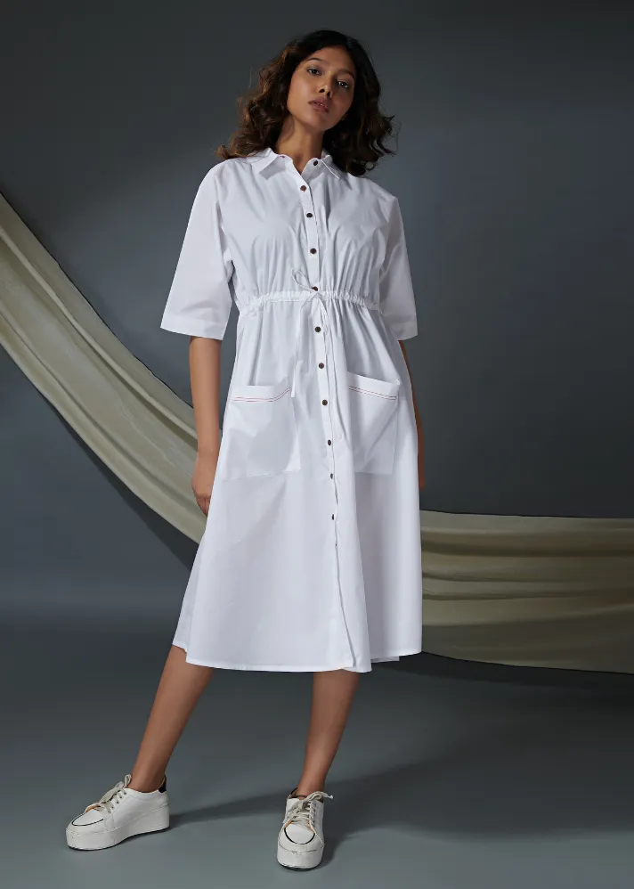 Steadfast White Shirt Dress