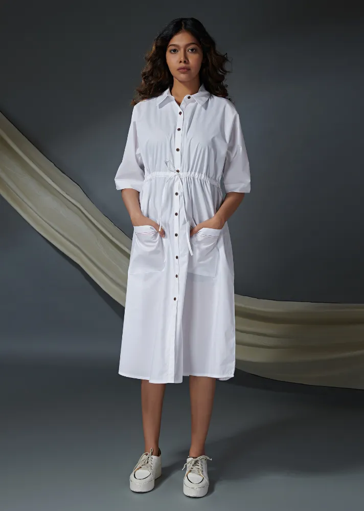 Steadfast White Shirt Dress