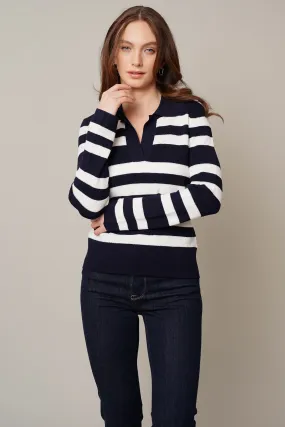 Striped Collared Pullover