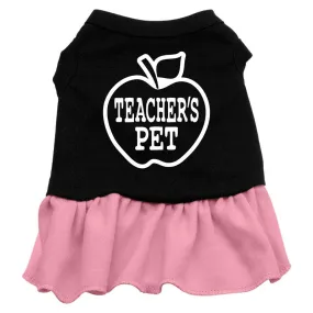 Teachers Pet Screen Print Dress Black with Pink Med (12)